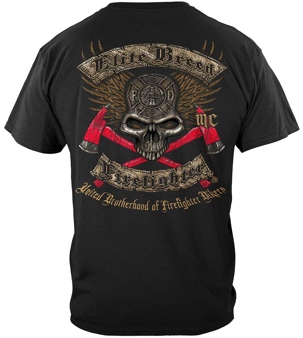 Elite Breed Firefighter Biker T-Shirt - back view