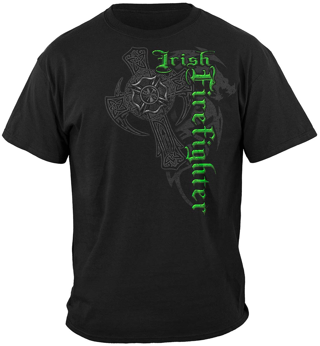 Elite Breed Irish Dragon Firefighter T-Shirt - front view