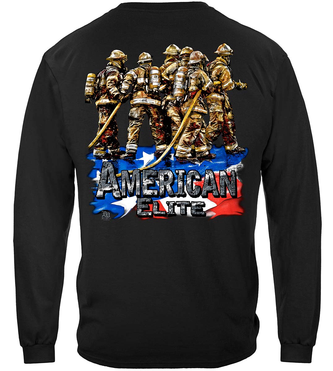 Elite Breed American Elite Firefighter Long Sleeve Shirt - back view