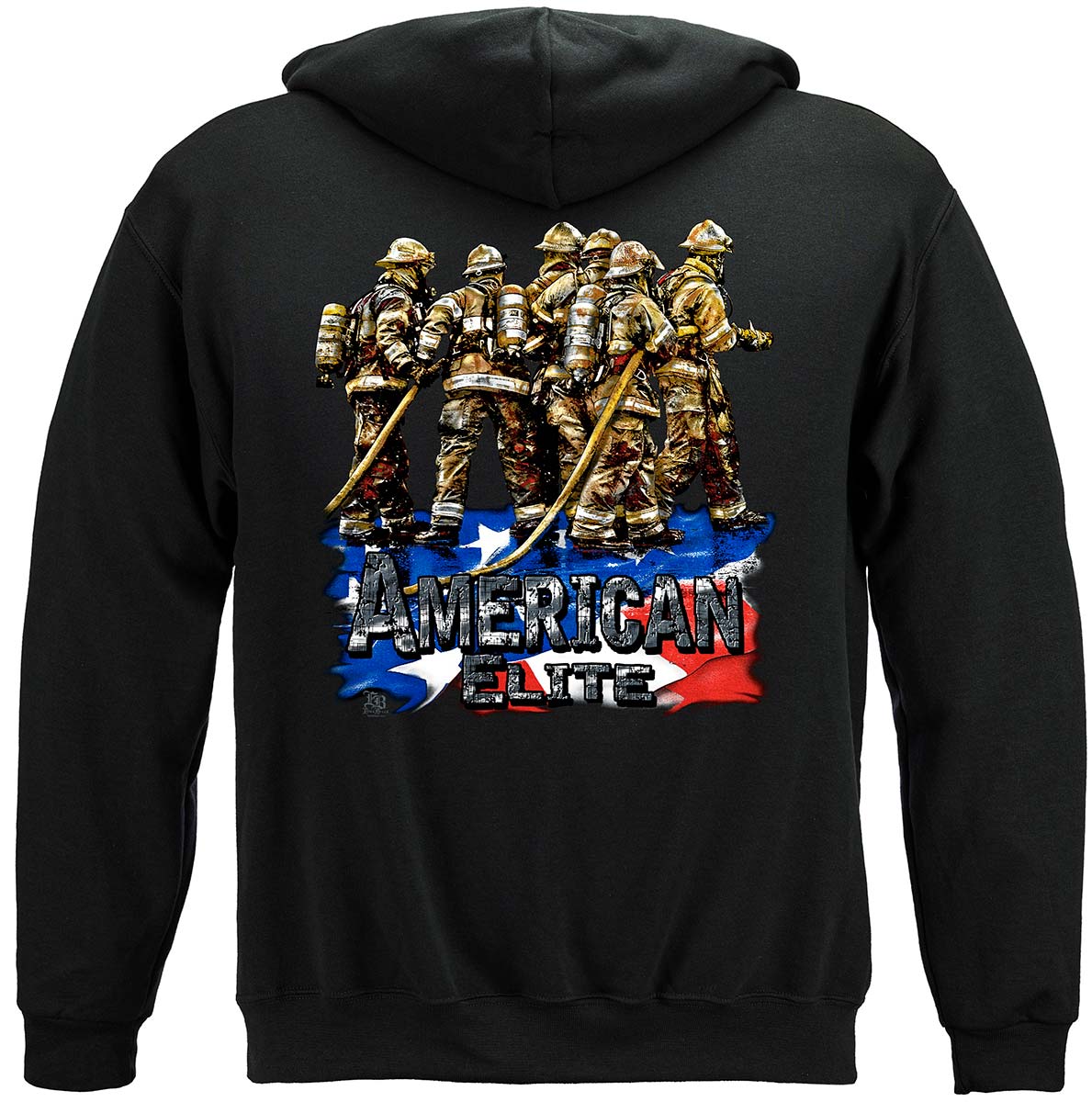 Elite Breed American Elite Firefighter Hoodie - back view