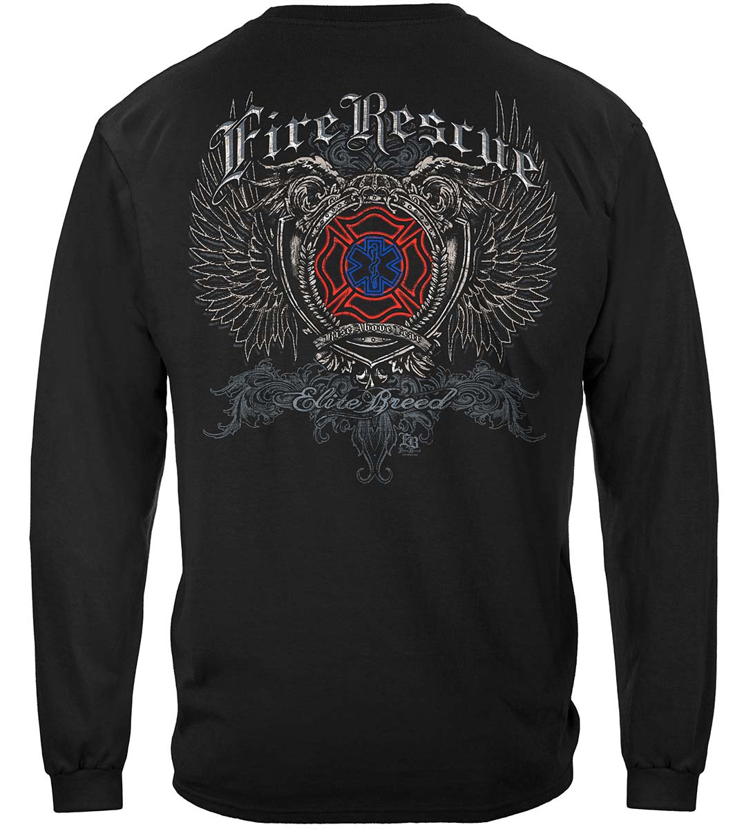 Elite Breed Fire Rescue Long Sleeve Shirt - back view
