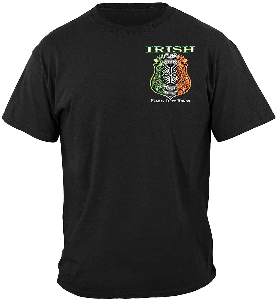 Elite Breed Irish American Police T-Shirt - front view