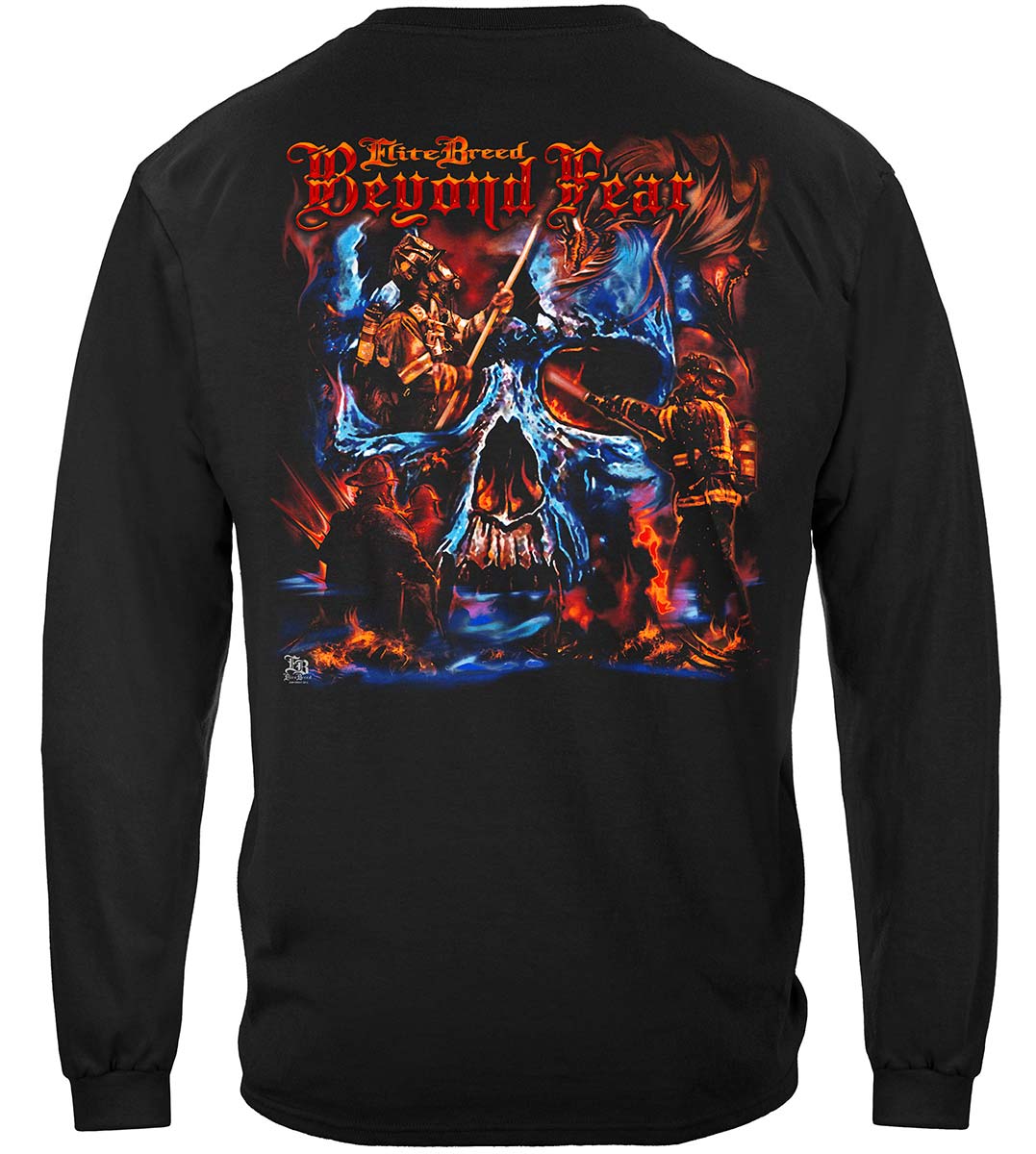 Elite Breed Beyond Fear Skull Long Sleeve Shirt - back view