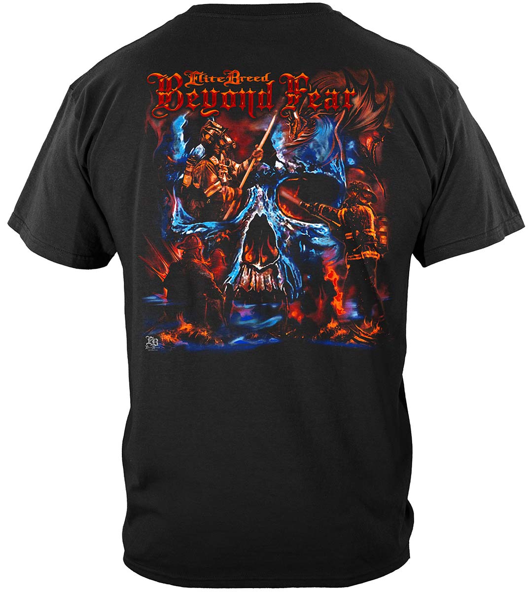 Elite Breed Beyond Fear Skull T-Shirt - back view