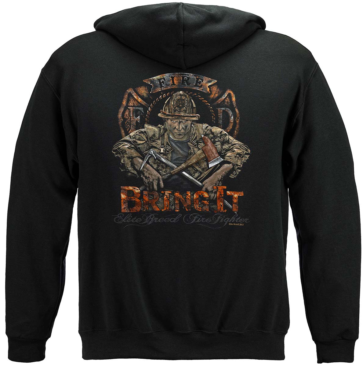 Elite Breed Firefighter Bring It Hoodie - back view