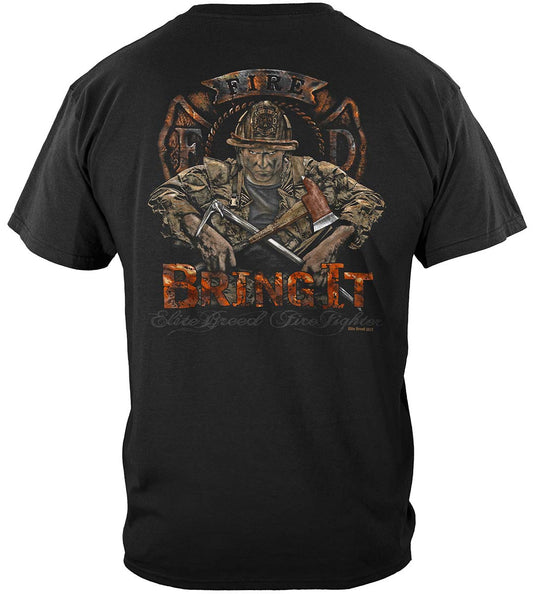Elite Breed Firefighter Bring It T-Shirt - back view