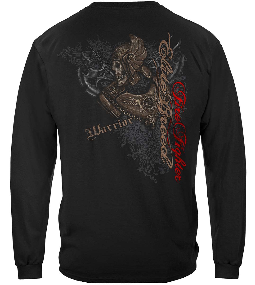 Elite Breed Firefighter Warrior Long Sleeve Shirt - back view