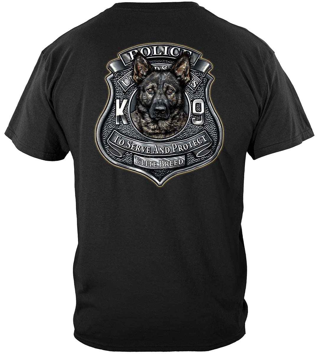 Elite Breed K9 Police T-Shirt - back view
