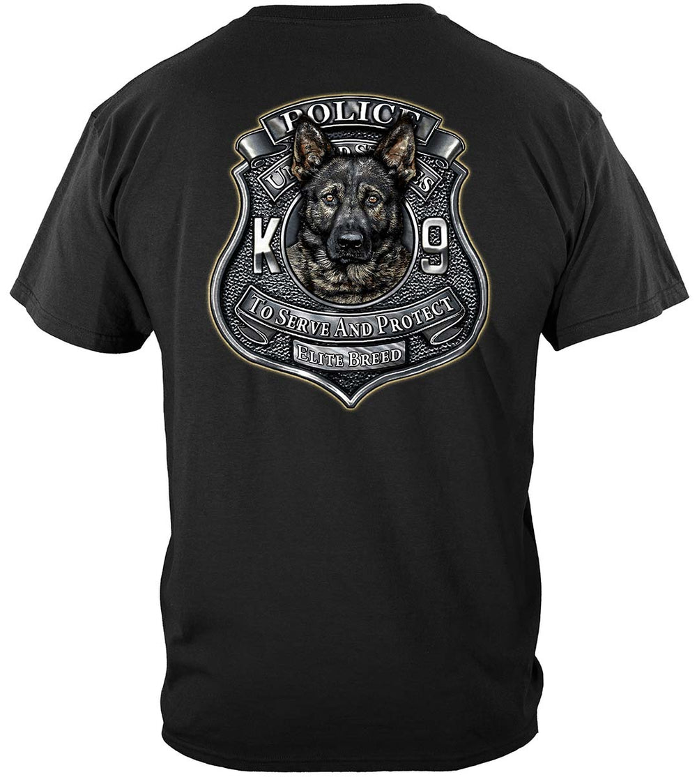 Elite Breed K9 Police T-Shirt - back view