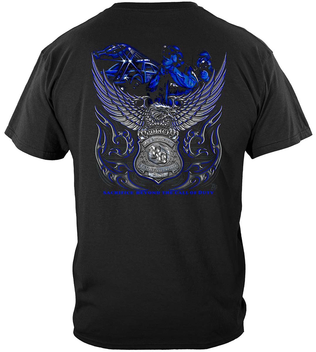 Elite Breed Law Enforcement Eagle T-Shirt - back view