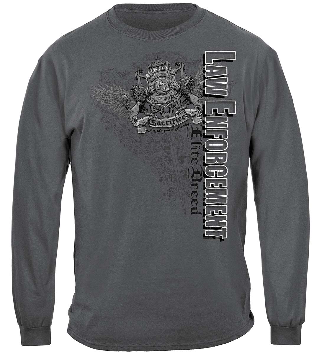 Elite Breed Elite Gray Law Enforcement Long Sleeve Shirt - front view