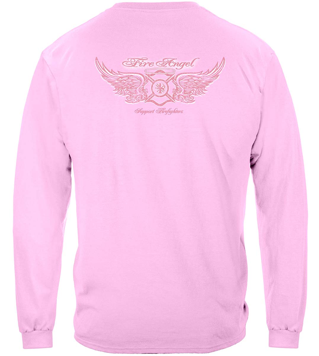 Firefighter Fire Angel Long Sleeve Shirt - back view