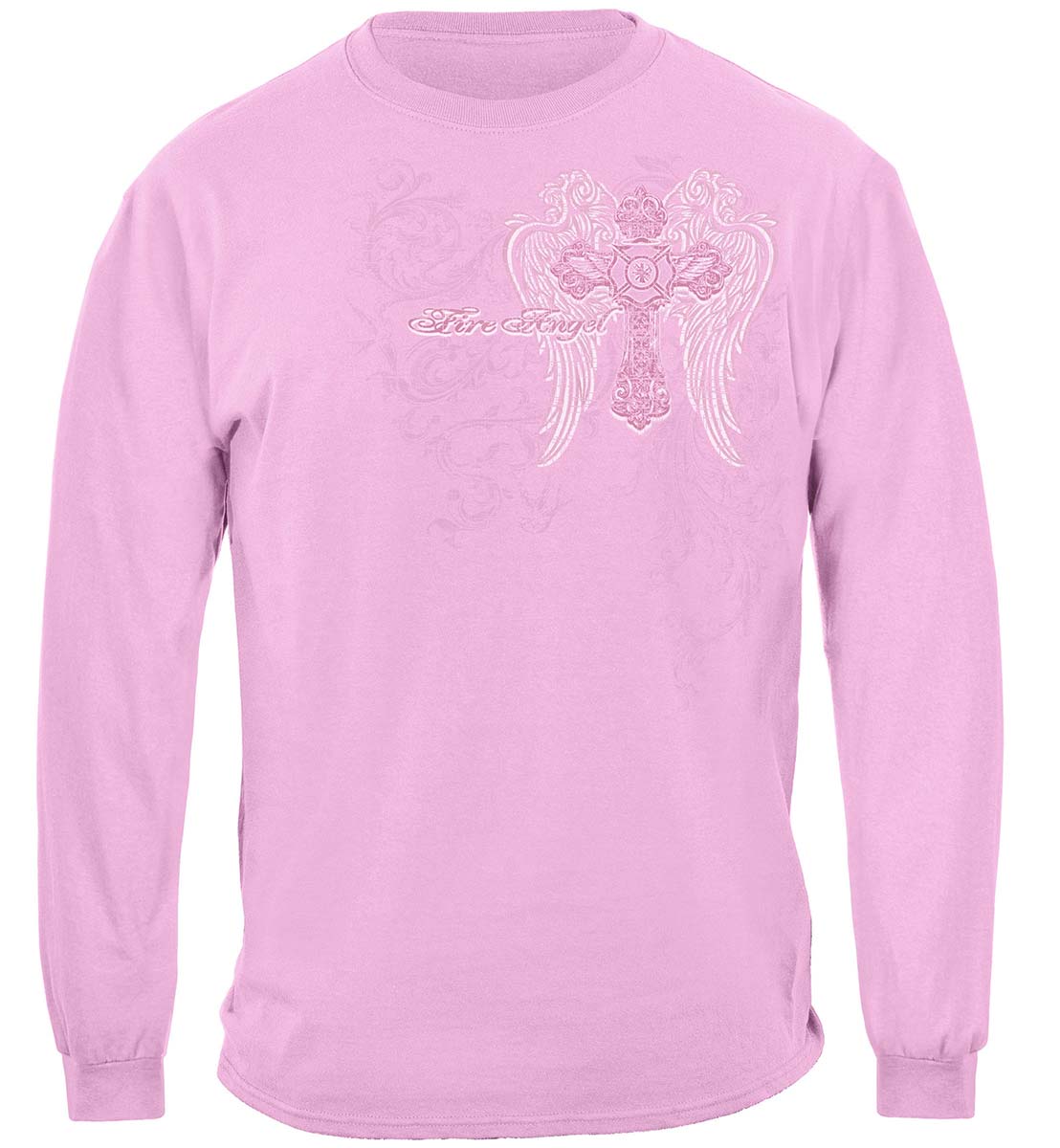 Firefighter Fire Angel Long Sleeve Shirt - front view