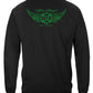 Firefighter Fire Angel Irish Cross Long Sleeve Shirt - back view