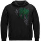 Firefighter Fire Angel Irish Cross Hoodie - front view