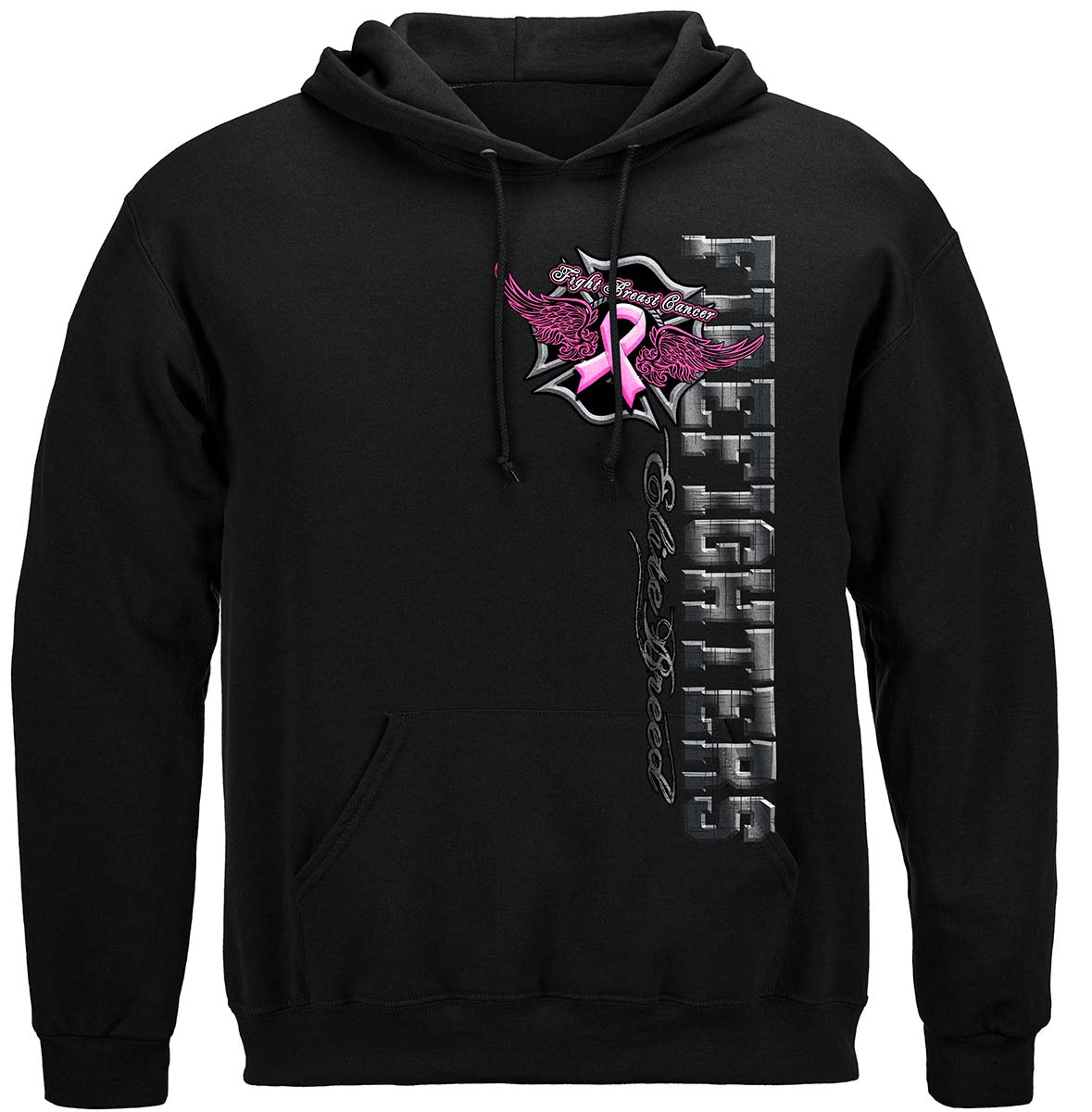 Elite Breed Fight for a Cure Firefighter Hoodie - front view