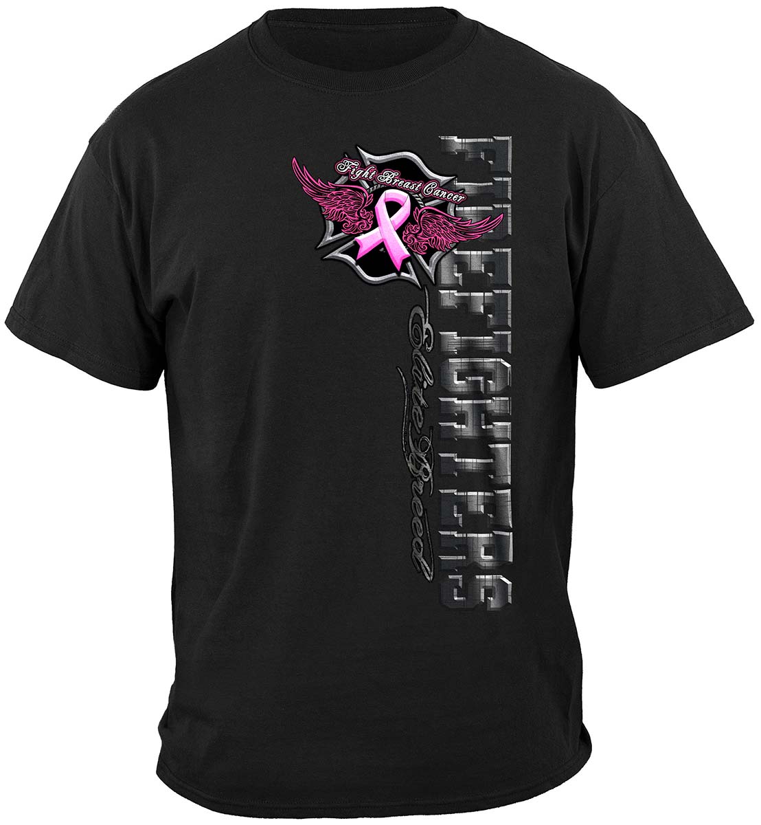 Elite Breed Fight for a Cure Firefighter T-Shirt - front view