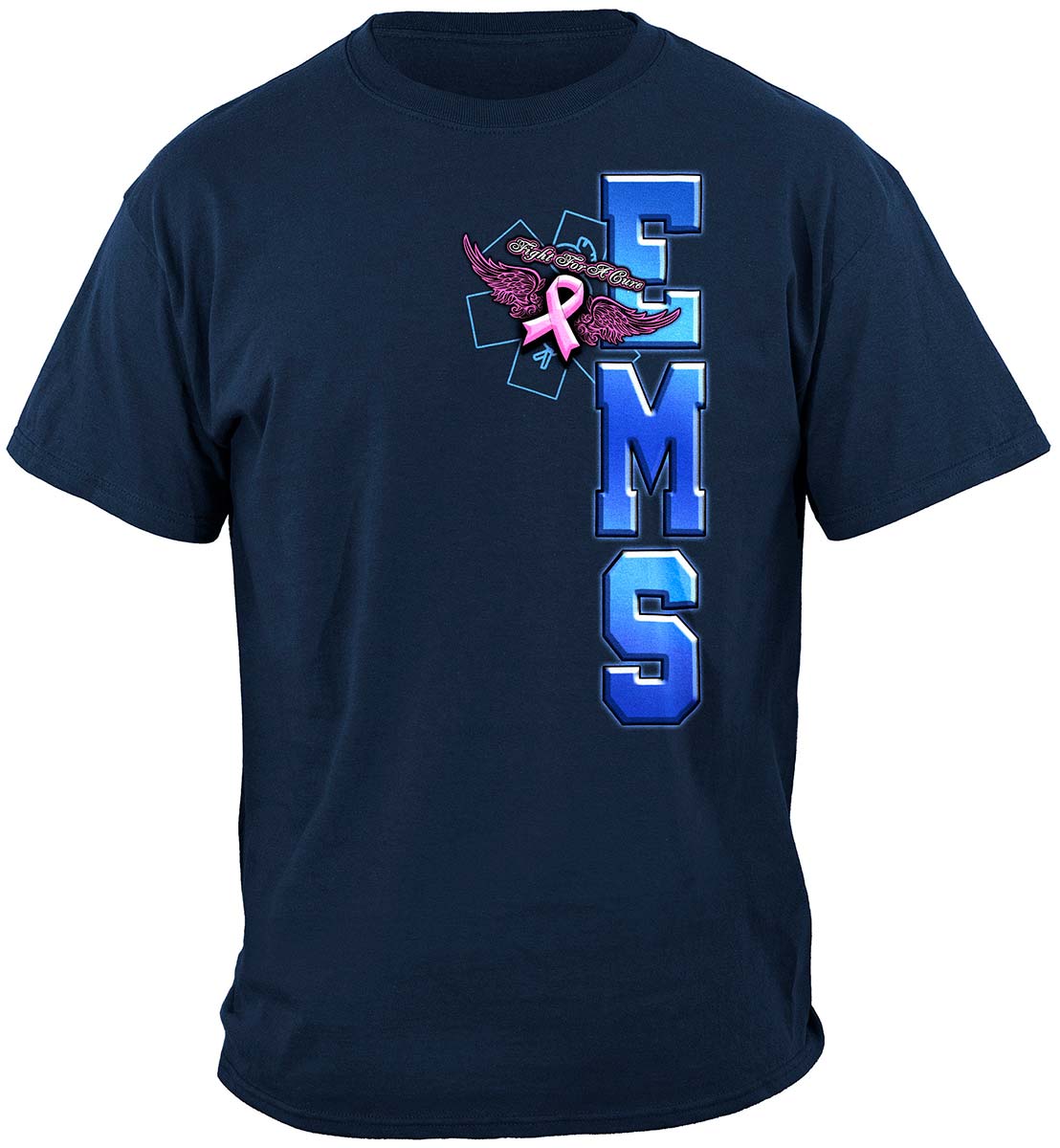 Elite Breed EMS Fight Cancer T-Shirt - front view