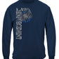 Elite Breed Law Enforcement Chrome Wings Silver Foil Long Sleeve Shirt - front view