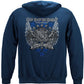 Elite Breed Law Enforcement Chrome Wings Silver Foil Hoodie - back view