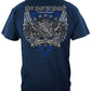 Elite Breed Law Enforcement Chrome Wings Silver Foil T-Shirt - back view