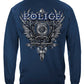 Elite Breed Police Crest Silver Foil Long Sleeve Shirt - back view