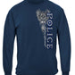 Elite Breed Police Crest Silver Foil Long Sleeve Shirt - front view