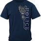 Elite Breed Police Crest Silver Foil T-Shirt - front view