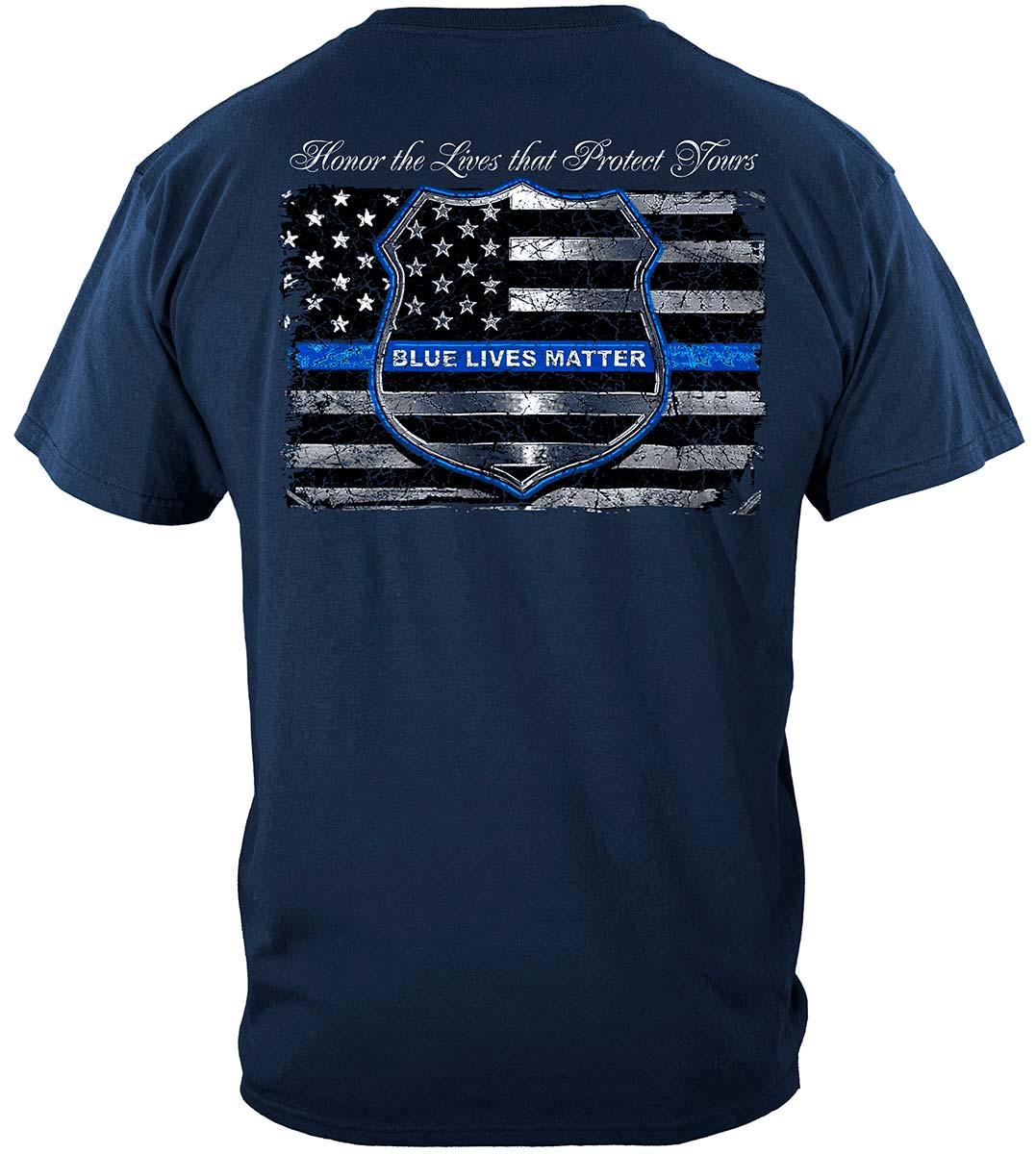 Blue Lives Matter T-Shirt - back view