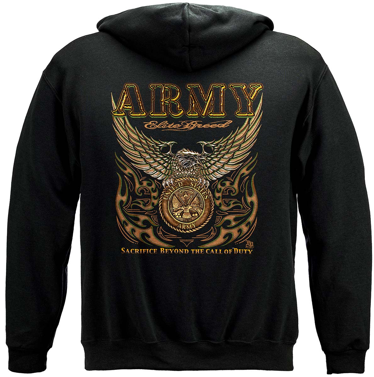 Elite Breed Army Hoodie - back view