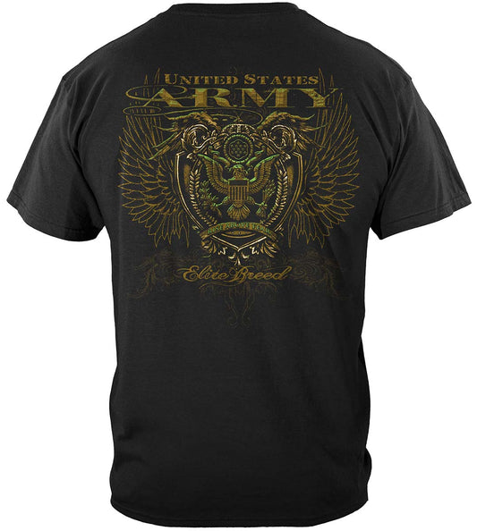 Army Crest Elite Breed Rise Above Fear T-Shirt - back view