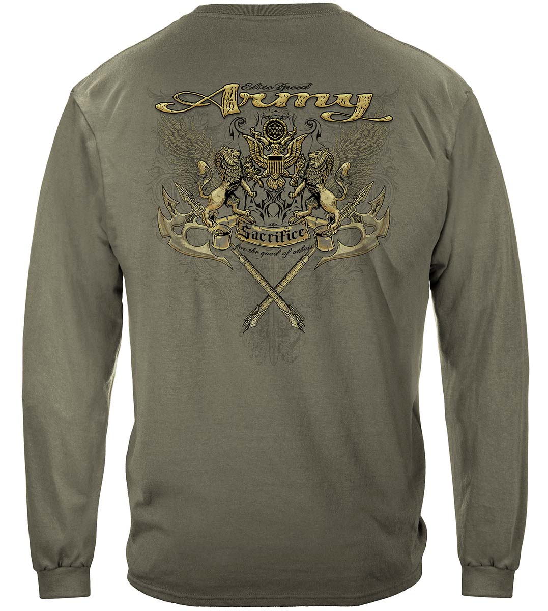 Army Lions Elite Breed Long Sleeve Shirt - back view