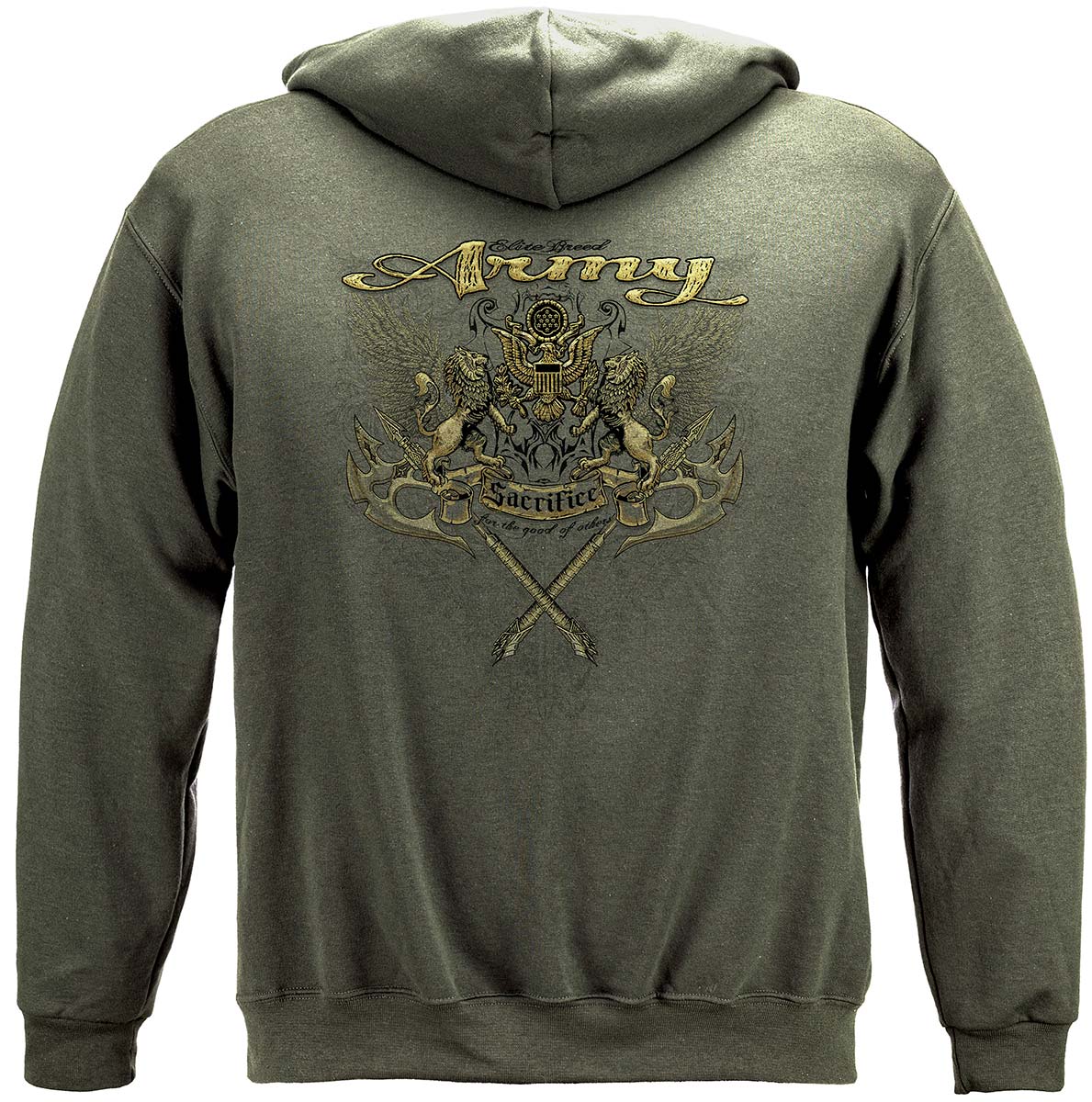 Army Lions Elite Breed Hoodie - back view