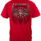 USMC Pride Duty Honor Stars Silver Foil T-Shirt - back view