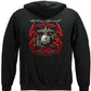 Elite Breed USMC Red Blades Silver Foil Hoodie - back view