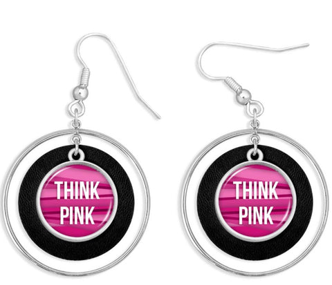 Think Pink Round Earrings