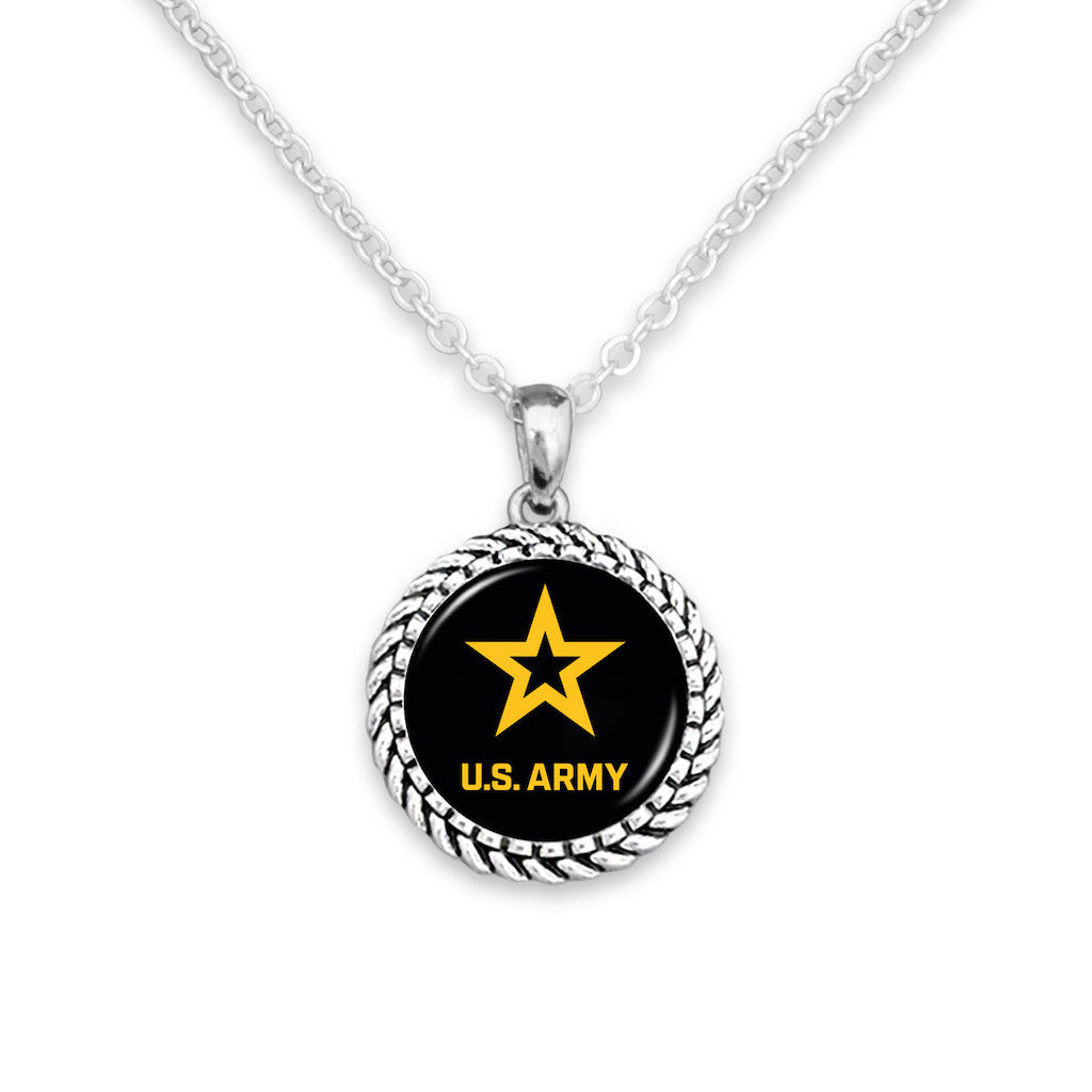 Silver Military Rope U.S. Army Rope Edge Necklace – Military Republic