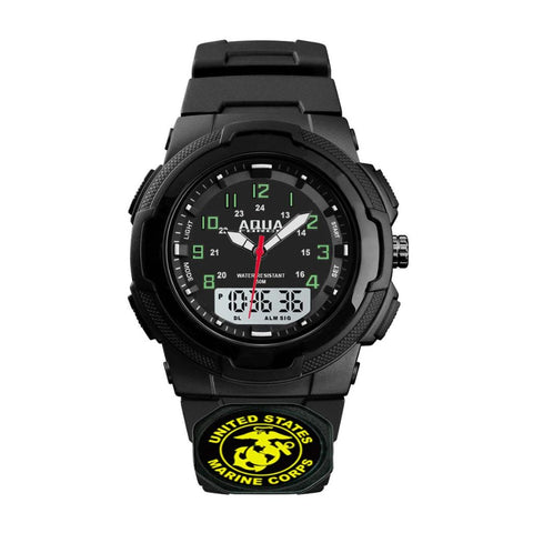 US Marine Corps Combat Black Analog Digital Wrist Watch