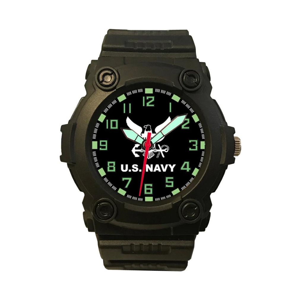 US Navy Rubber Strap Wrist Watch