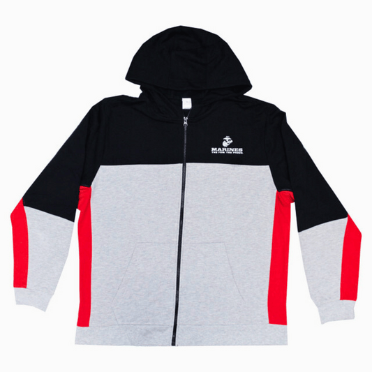 US Marines Color Block Full Zip Hoodie