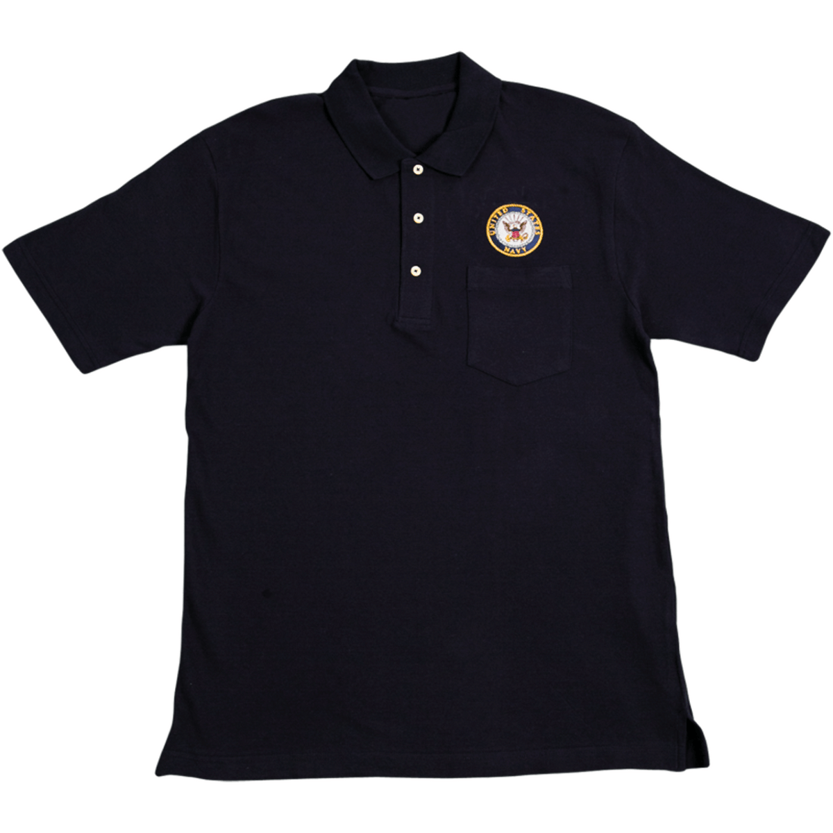 US Navy Blue Pocket Golf Shirt