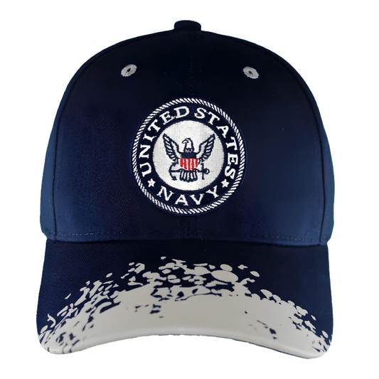 Navy Splatter Cap