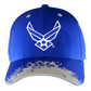 US Air Force Splatter Blue w/ Logo Cap