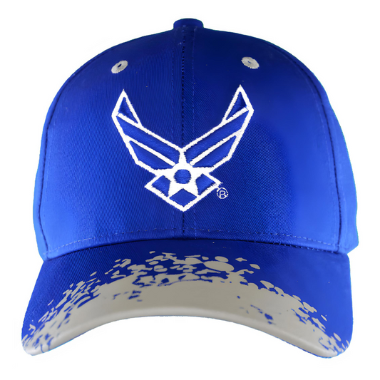 US Air Force Splatter Blue w/ Logo Cap