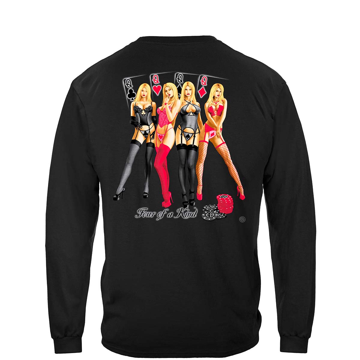 Four of a Kind Poker Long Sleeve Shirt - back view