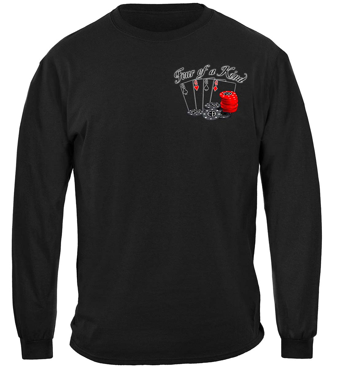 Four of a Kind Poker Long Sleeve Shirt - front view