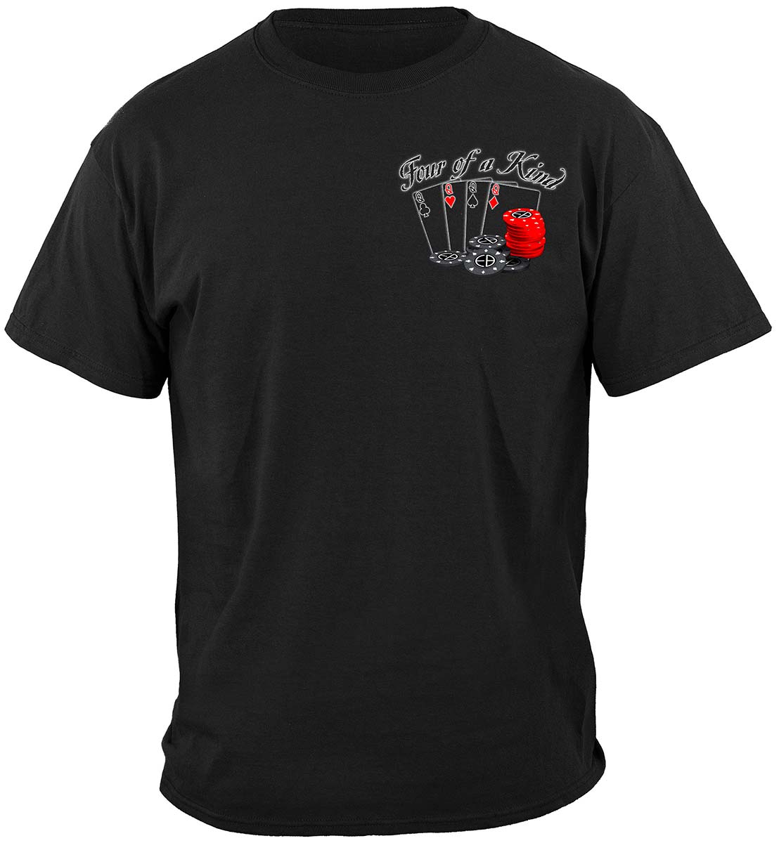 Four of a Kind Poker T-Shirt - front view