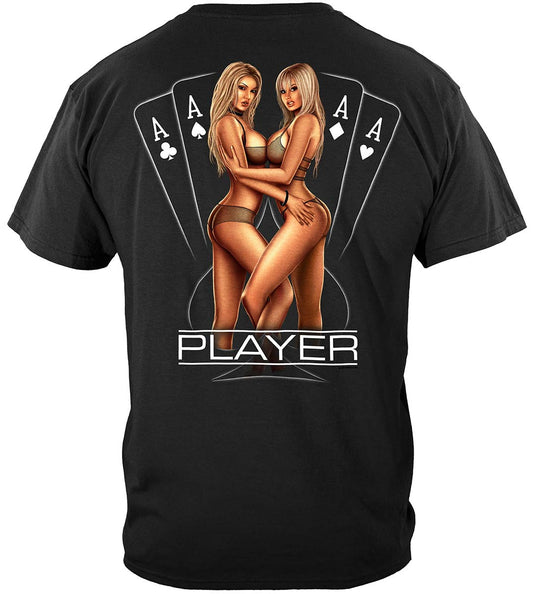 Player Poker T-Shirt - back view