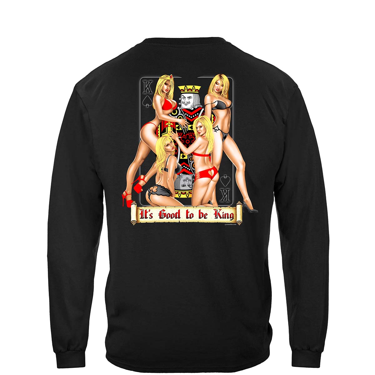 It's Good to Be King Poker Long Sleeve Shirt - back view