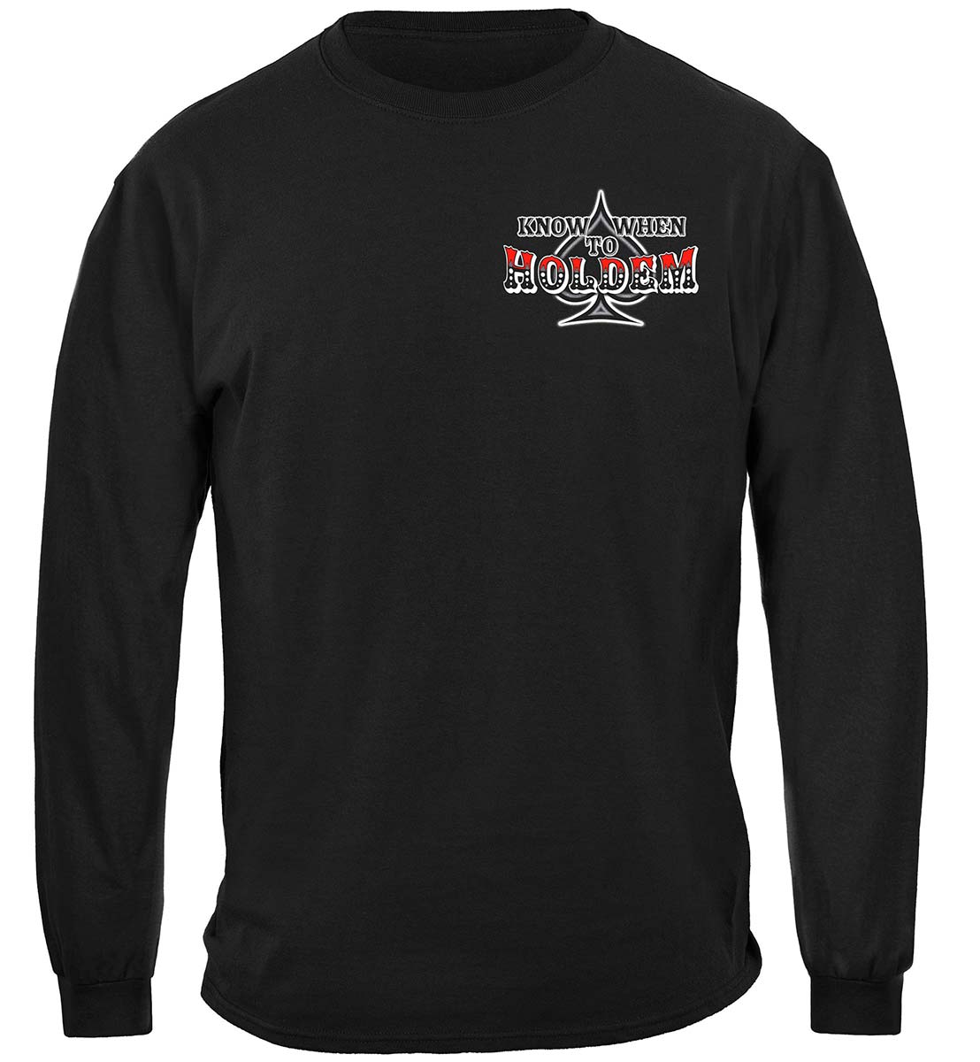 Hold 'Em Girl Poker Long Sleeve Shirt - front view